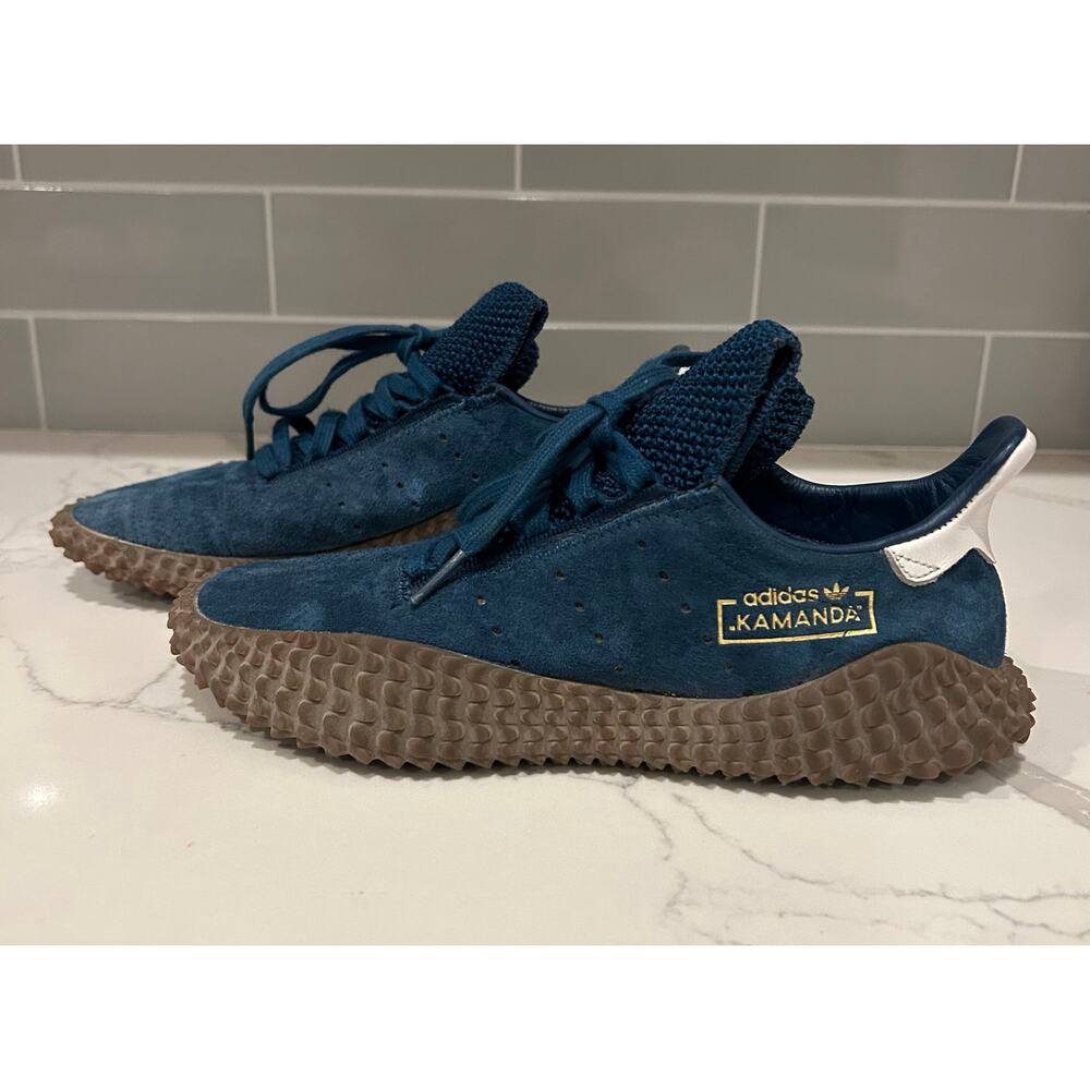 Adidas Kamanda Blue Gum Sole Sneakers 2018 Men's Size US 5 UK 4.5‎ EXCELLENT